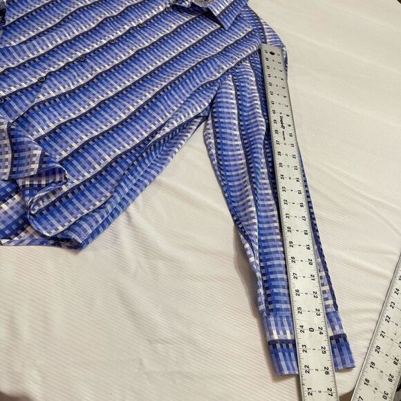 Robert Graham Men’s Blue Purple Classic Fit Long Sleeve Button Up Shirt Size XL - Picture 5 of 9